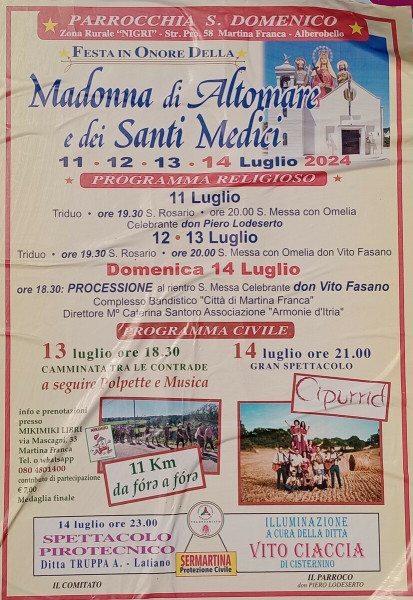Festa di Maria SS. d'Altomare e SS. Medici e musica popolare con i "Cipurrid"