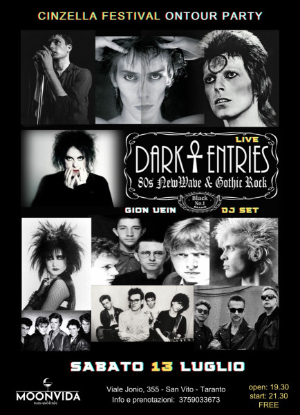 Cinzella Festival On Tour Party: Dark Entries live + Dj Set