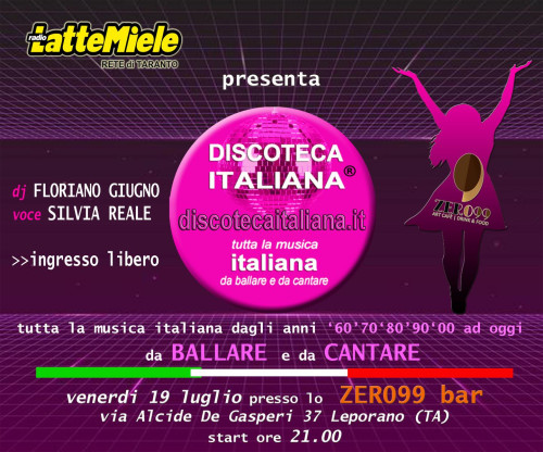 Discoteca Italiana® Tutta la musica italiana da Ballare e da Cantare dagli anni sessanta ad oggi.
