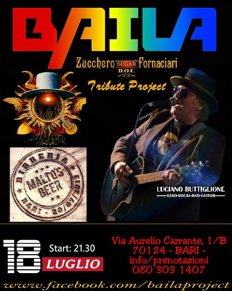 Baila Zucchero Tribute Project live al Malto's