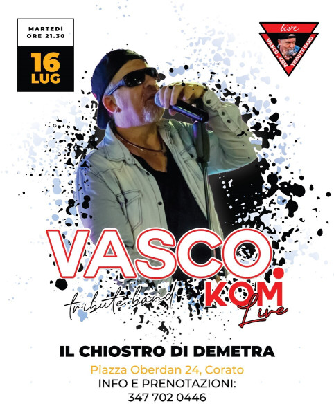 Vasco.Kom live al Chiostro di Demetra