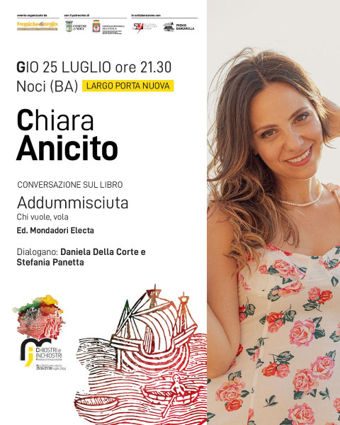 Chiara Anicito ospite al Festival Chiostri e Inchiostri 2024