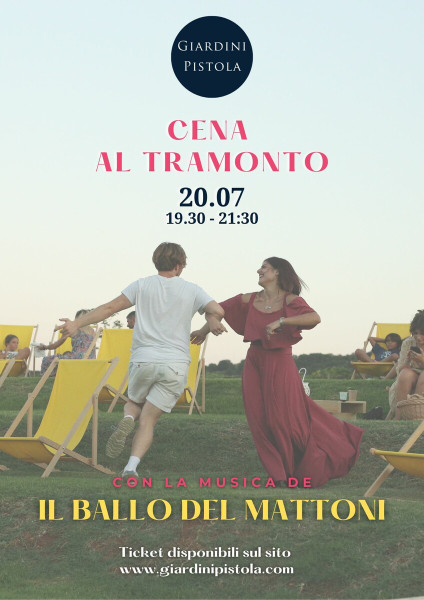 Cena al tramonto con Il Ballo del Mattoni
