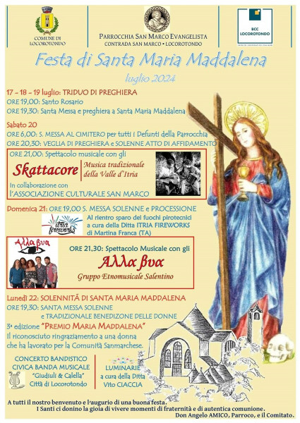 festa di SANTA MARIA MADDALENA