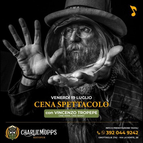 Terzo appuntamento rassegna Blues Luglio 2024 con Vincenzo Tropepe One Man....One Band