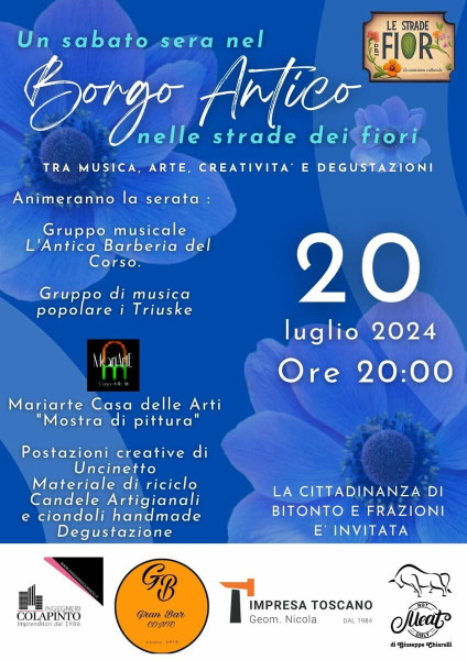 Nelle Strade dei fiori a Bitonto tra musica e creatività