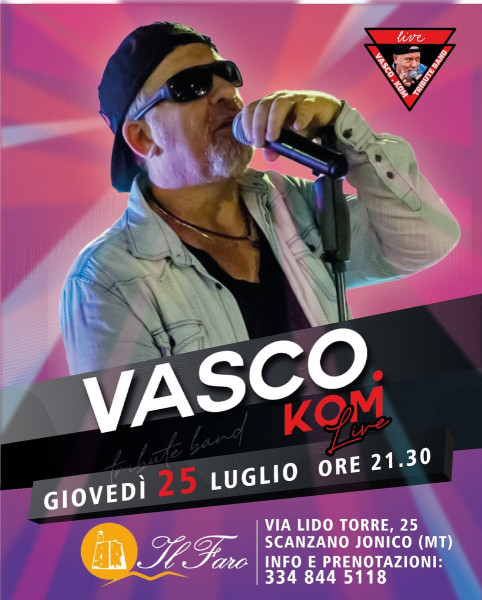 Vasco.Kom live al Lido Il Faro
