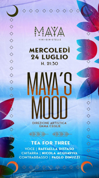 MAYAS MOOD Green&Jazz presenta:  “TEA FOR THREE” con Raffaella Distaso, Nicola Acquaviva e Paolo Dinuzzi