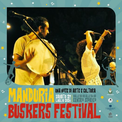 Anche pizzica e musica popolare con i TARANTINIDION, sabato 27 luglio nell'ambito del "Manduria Buskers Festival"