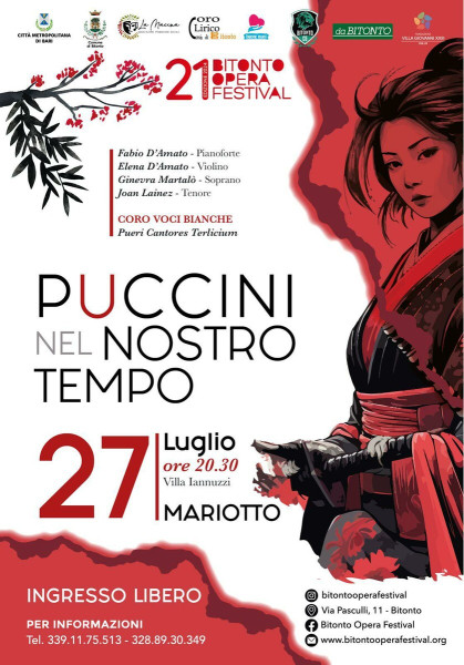 Bitonto Opera Festival 2024. Puccini nel nostro tempo