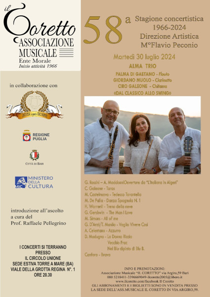 SEDE ESTIVA- CIRCOLO UNIONE - TORRE A MARE (BARI) ALMA TRIO