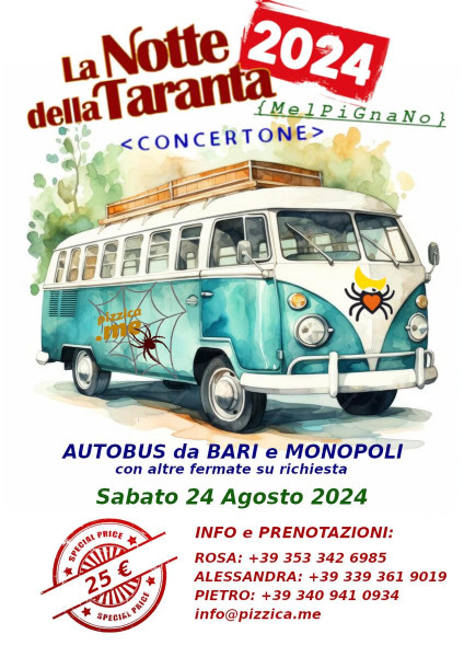 Autobus La Notte Della Taranta 2024