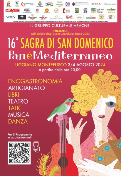 LA SAGRA DI SAN DOMENICO: un itinerario di cultura, enogastronomia, teatro, musica, danza e artigianato artistico, sabato 3 e domenica 4 agosto a Uggiano Montefusco.