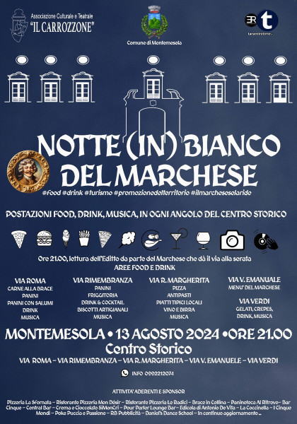 Montemesola – Notte (in) bianco del Marchese, food, drink e musica nel centro storico