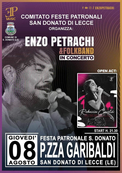 Enzo Petrachi e Folkband Festa Patronale San Donado di Lecce