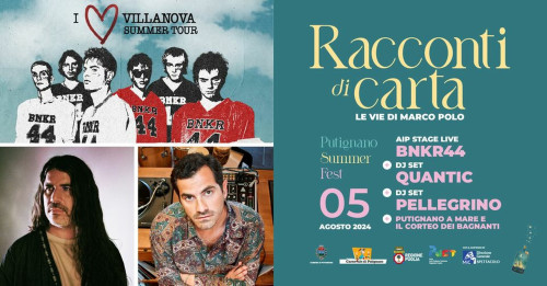 Putignano Summer Fest con BNKR44, Quantic e Pellegrino