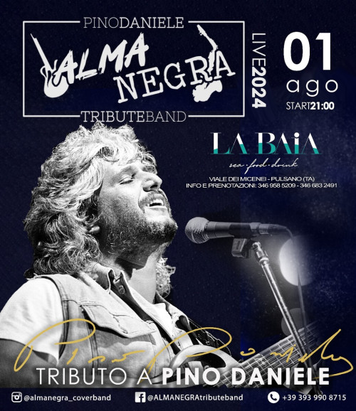 ALMANEGRA Pino Daniele Tribute Band alla Baia sea food&drink