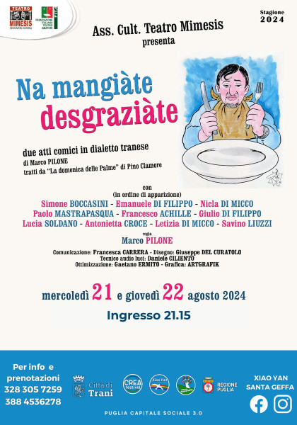 Trani – Na mangiàte desgraziàte (spettacolo comico in dialetto tranese)