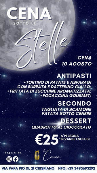 Cena sotto le stelle