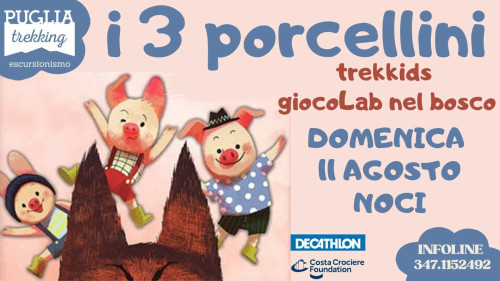 I 3 PORCELLINI trekkids giocoLab nel bosco