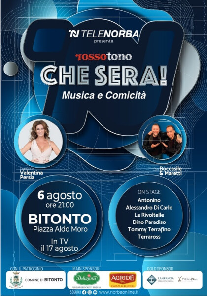 "Rossotono Che Sera!". Lo spettacolo di Telenorba di musica e comicità