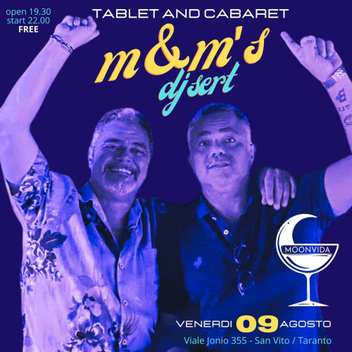 Tablet & Cabaret con m&m's dj sert