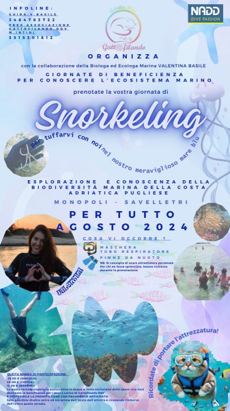 Snorkeling con Gattofilando OdV in compagnia di Valentina Basile