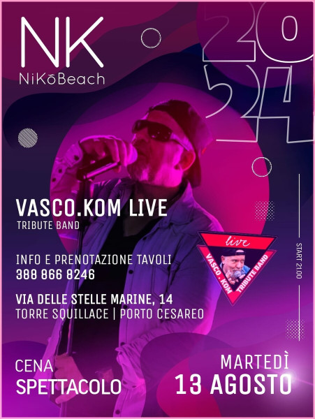 Vasco.kom live al Niko Beach