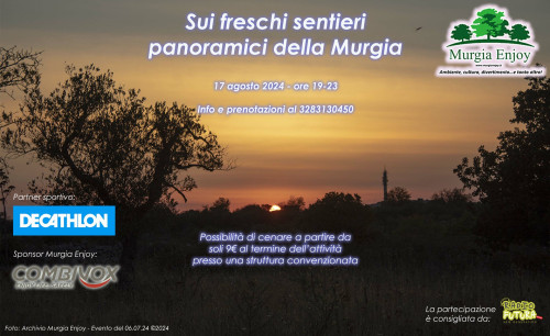 Sui freschi sentieri panoramici della Murgia