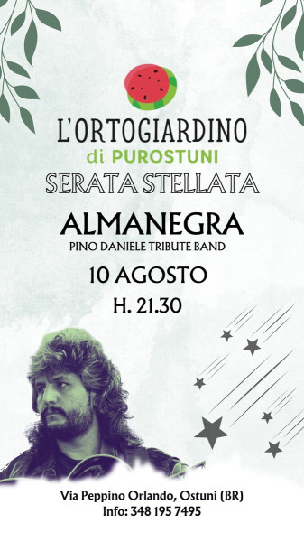 ALMANEGRA Pino Daniele Tribute Band all'ORTOGIARDINO