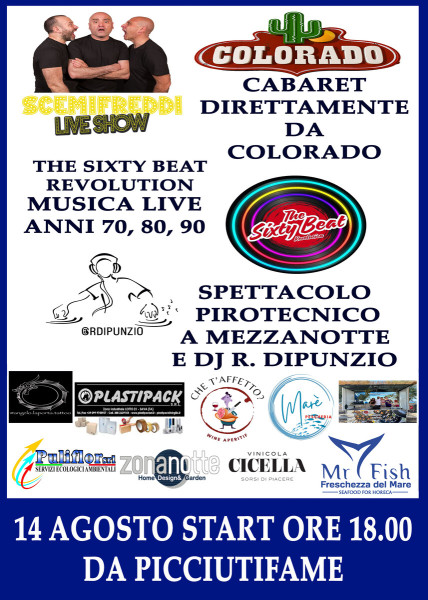 The Sixty Beat #REVOLUTION #LIVE@Picciu ti fame - Trullo di mare, Torricella (Ta)