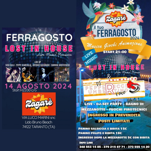 LOSTINHOUSElivemusicpleasure ON STAGE ZAGARÈ "IL TUO FERRAGOSTO 2024"