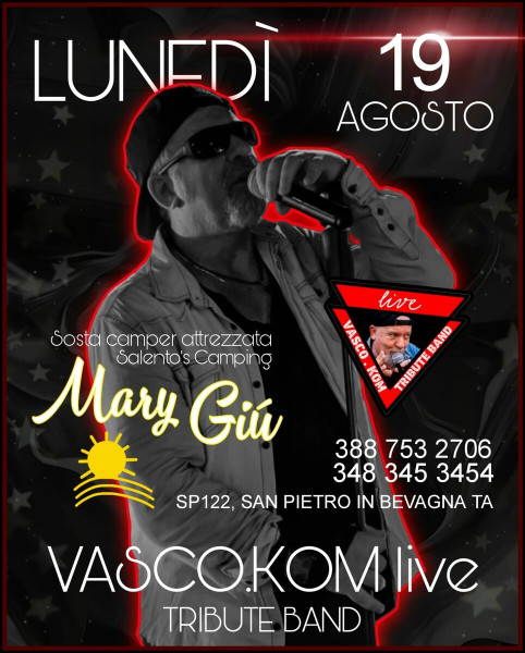 Vasco.Kom tribute band live da Mary Giú | Salento camping