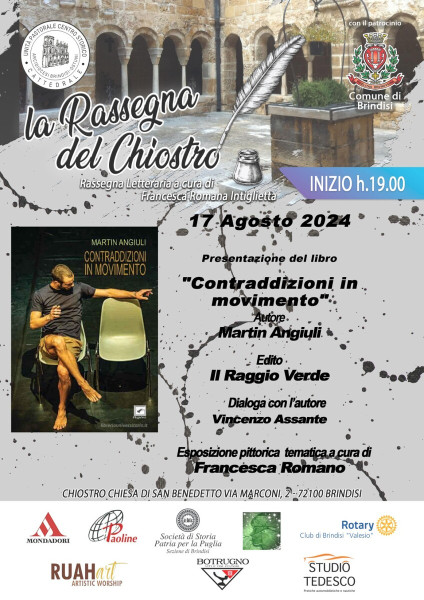 La Rassegna del Chiostro 2024. 17 Agosto, Martin Angiuli