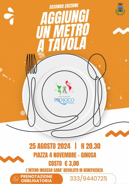 Aggiungi un metro a tavola