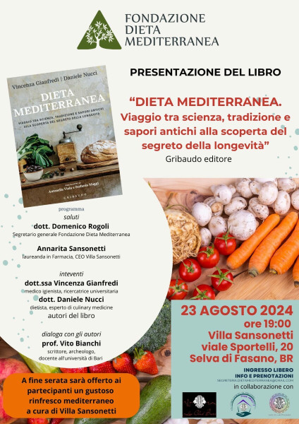 Presentazione del libro "Dieta Mediterranea" (Gribaudo)