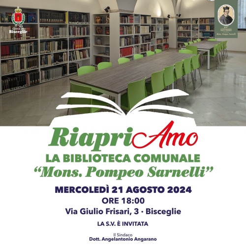 Inaugurazione in musica per la Biblioteca "Mons.P. Sarnelli" con AlterAzioni