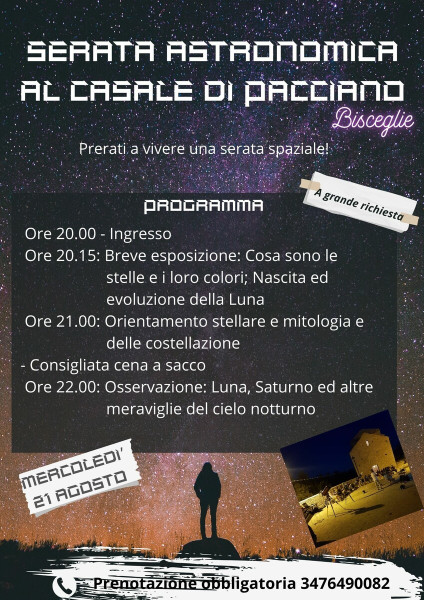 Serata Astronomica al Casale di Pacciano