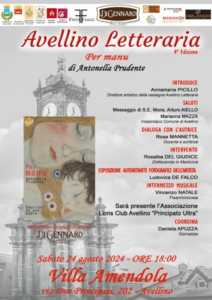 Ad Avellino Letteraria, l'autrice Antonella Prudente, con il libro:  Per Manu