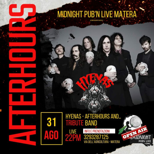 Hyenas live show, Tributo Afterhours and more...