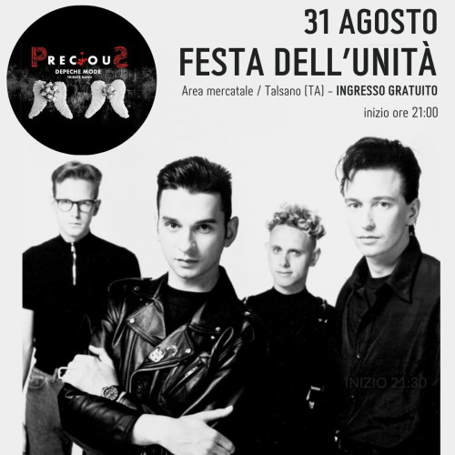 PRECIOUS tributo ai Depeche Mode live GRATUITO alla Festa dell'Unità