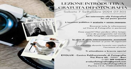 Lezione Introduttiva Gratuita di Fotografia