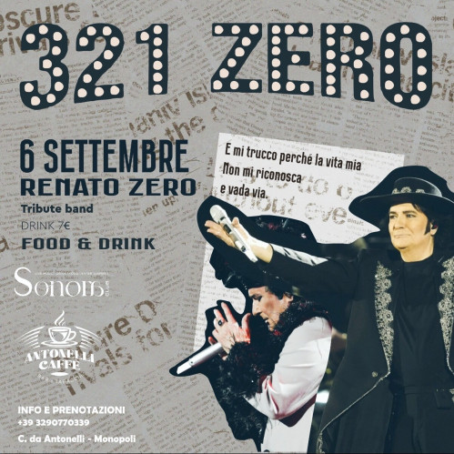 321 Zero - Renato Zero tribute band live at Sonora Club