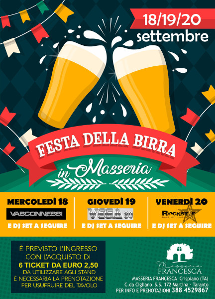 Crispiano – Festa della birra in masseria francesca