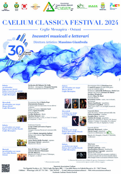 Ceglie Messapica – Caelium Classica Festival 2024. Concerto Orchestra di Chitarre De Falla