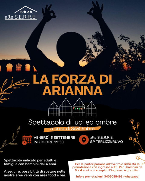 Spettacolo di luci ed ombre "La forza di Arianna"