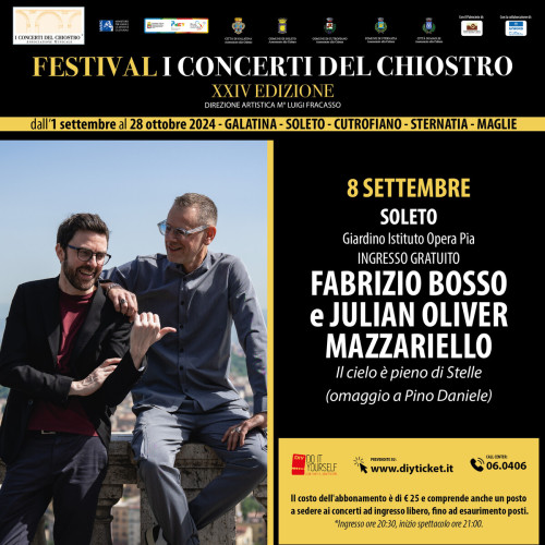 Fabrizio Bosso e  Julian Oliver Mazzariello per I Concerti del Chiostro