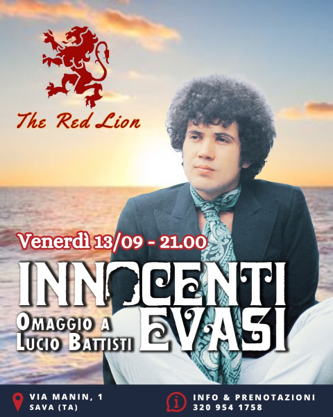 Lucio Battisti Tribute Band - Red Lion: Ristopub Trattoria Pizzeria Braceria