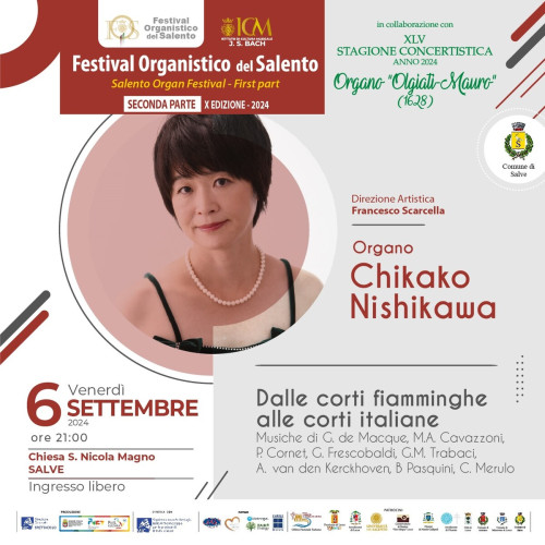 Al FOS 2024: da Kyoto l'organista Chikako Nishikawa