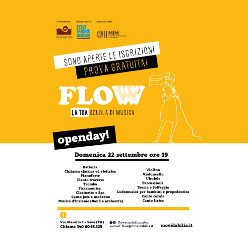 Sava – OPEN DAY di Flow scuola di Musica e Teatro